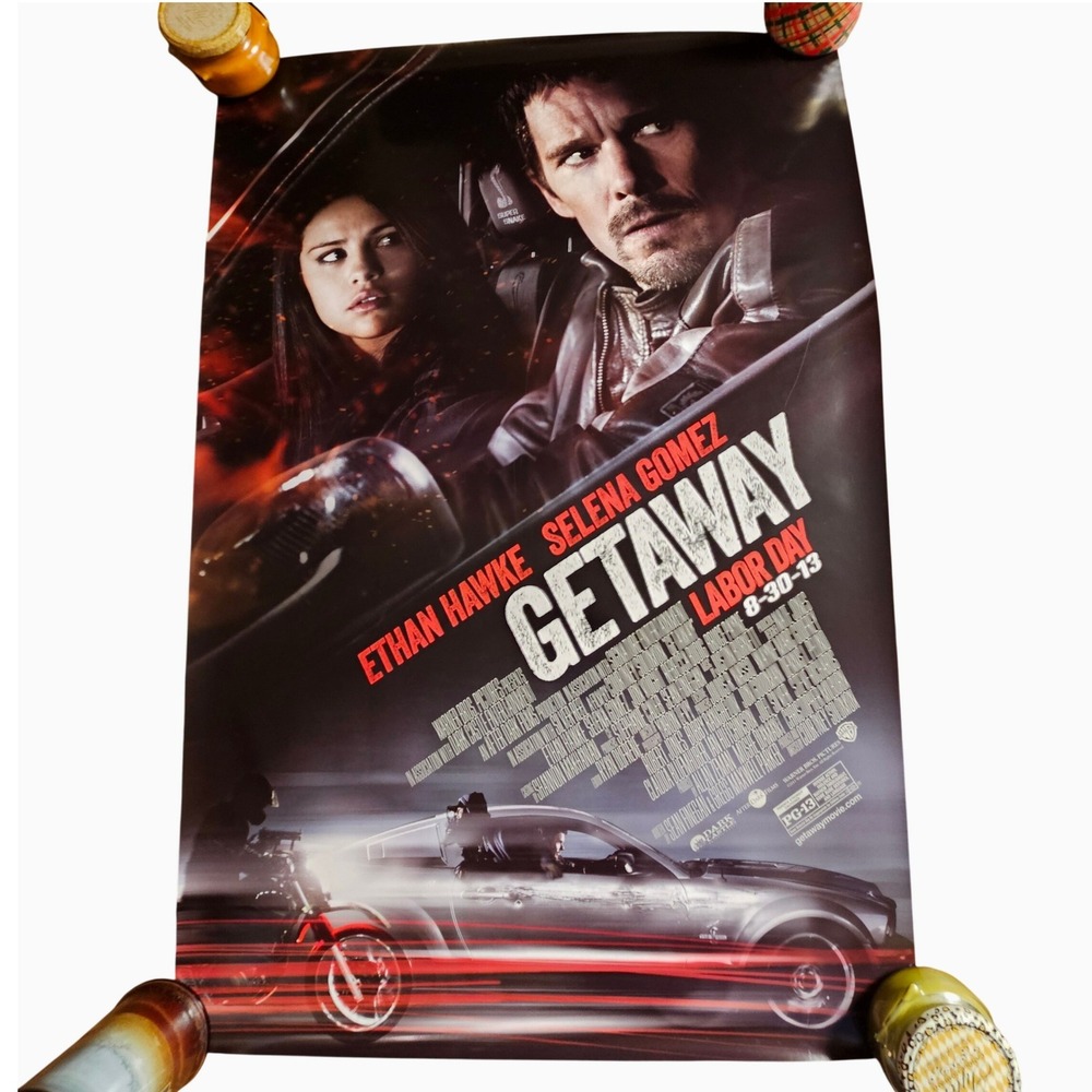 Getaway 2013 Original Advance Movie Poster 27x40 Ethan Hawke‎ Selena Gomez D/S